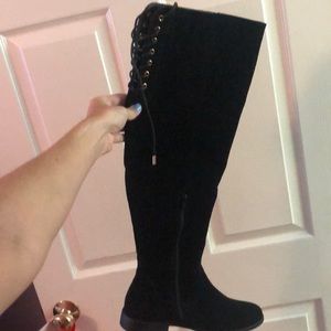 Knee high black boots